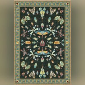 Ruggable x Iris Apfel Flutterby Color Charcoal 5x7 All-in-one Tufted Rug New